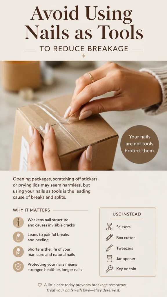 Avoid Using Nails as Tools to Reduce Breakage