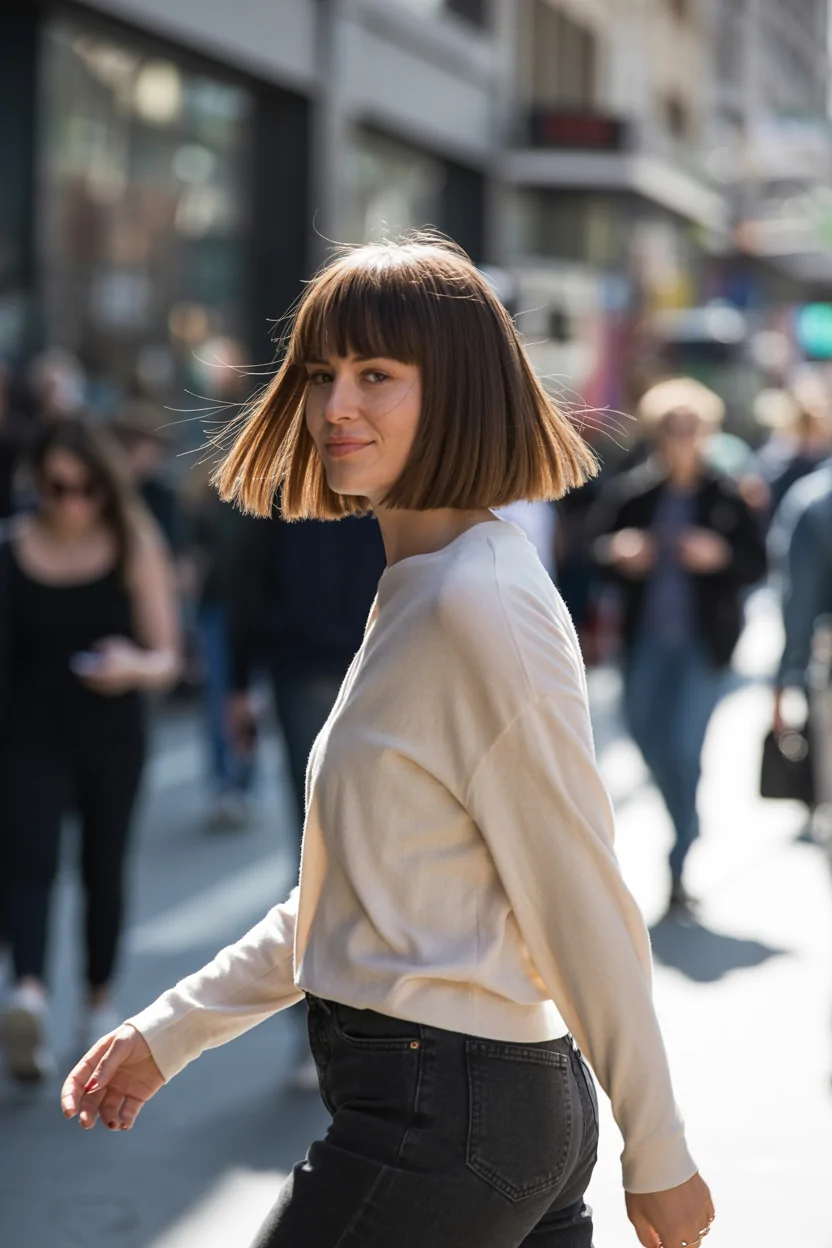 Blunt Bob with Bangs