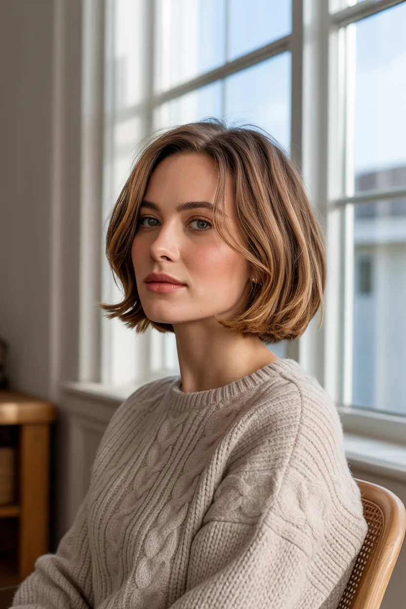 Layered Bob to Highlight Cheekbones