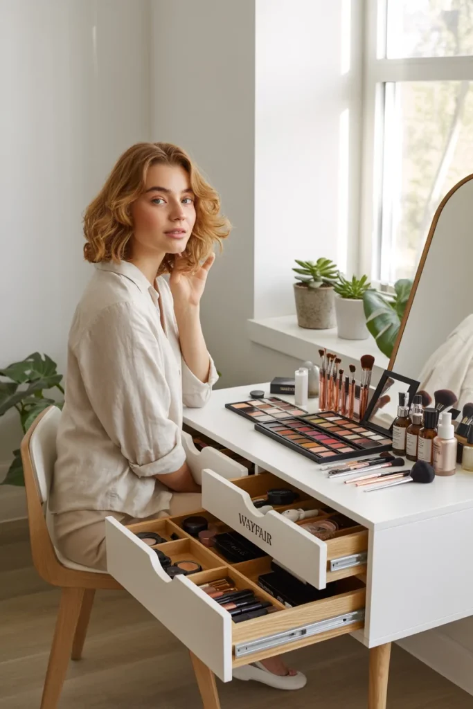 Multi Functional Desk Vanity Combo