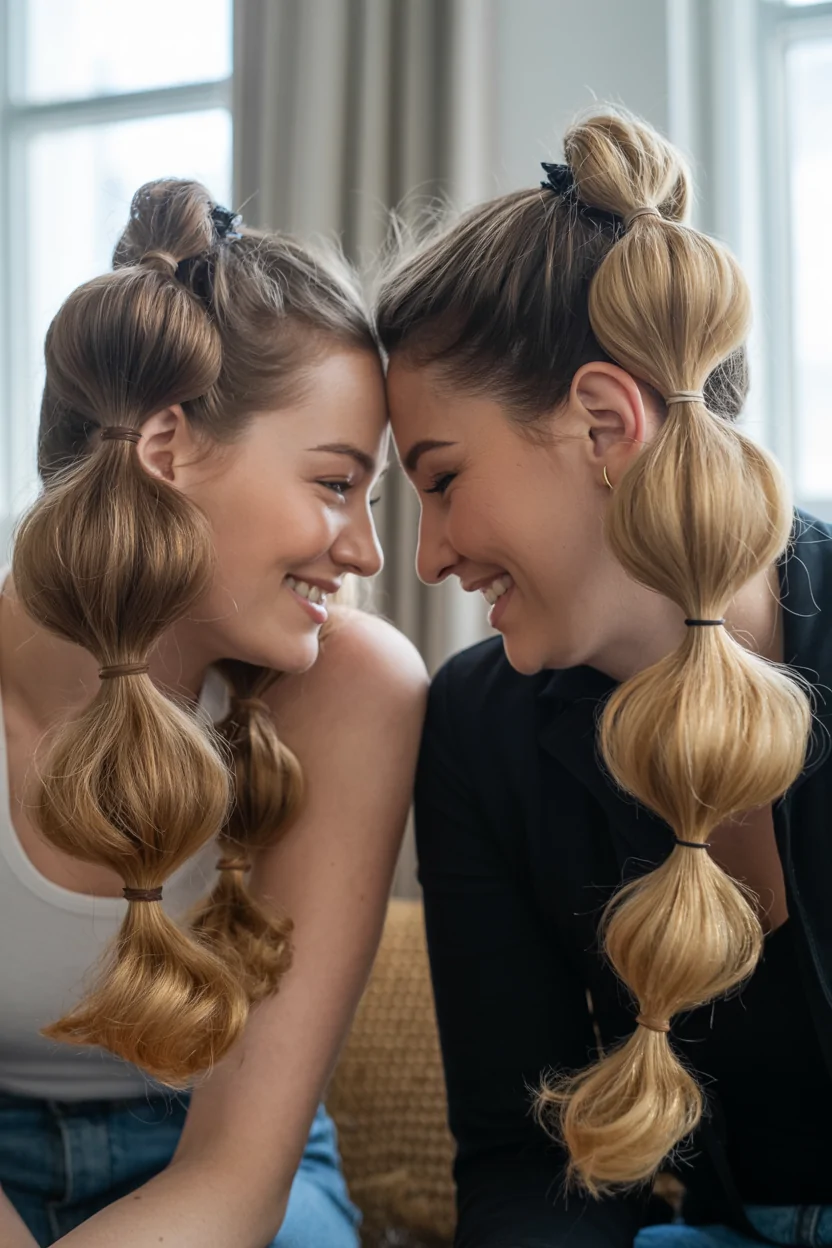 Voluminous Bubble Ponytail