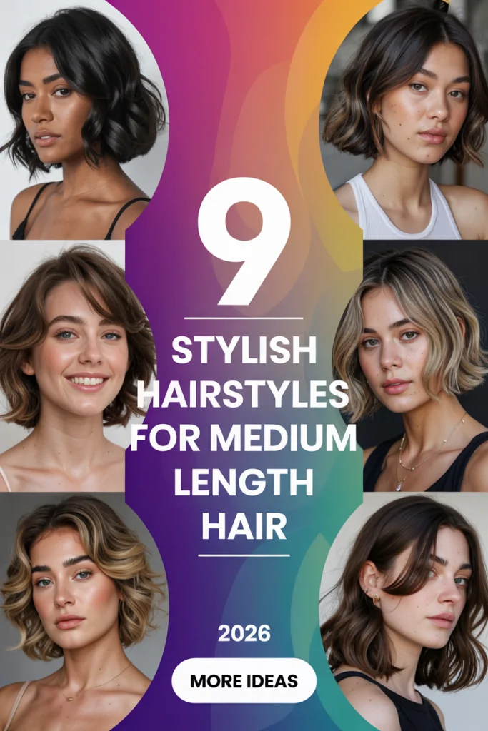 9 Stylish Hairstyles for Medium Length Hair