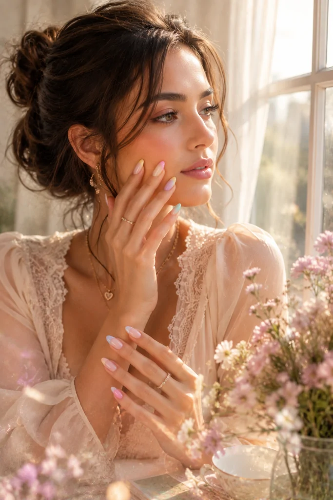Aura-Inspired French Tips