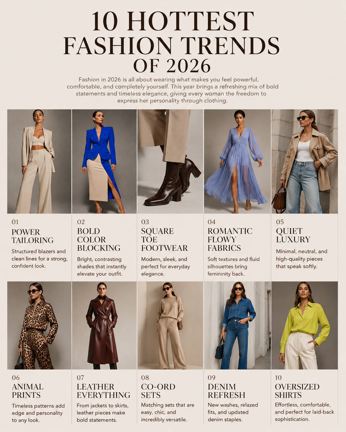 Top Womens Hottest Fashion Trends in 2026: 10 Confident, Wearable ...