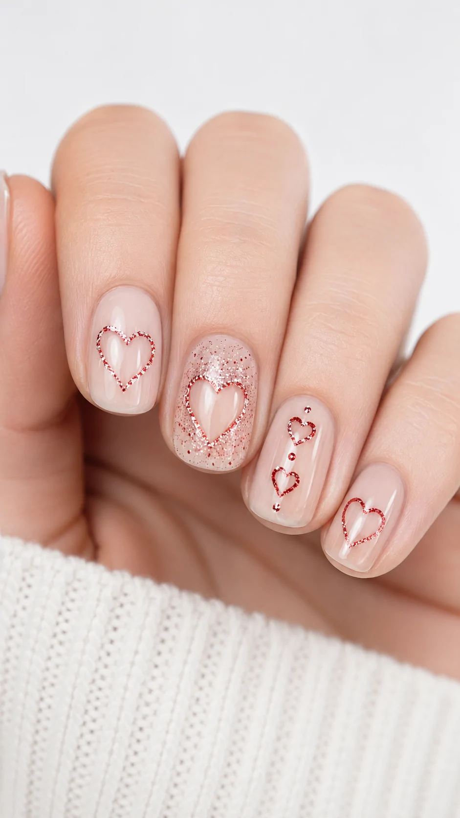 Chrome Pink Accent Nails