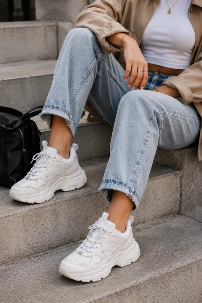 Chunky White Sneakers