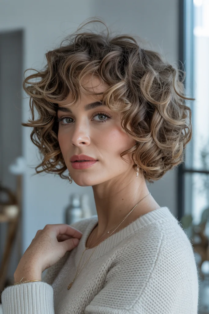 Curly bob to add movement