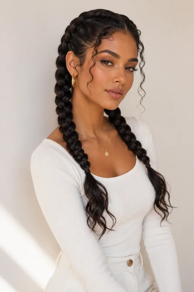 Double Braids with Loose Ends