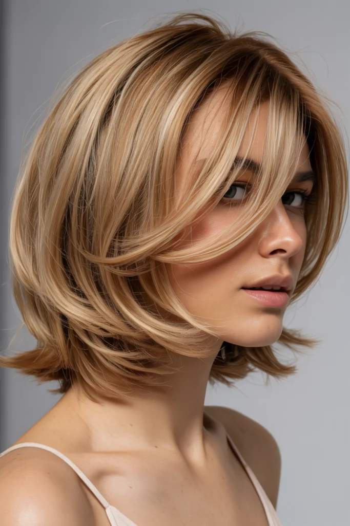 Layered bob for added dimension
