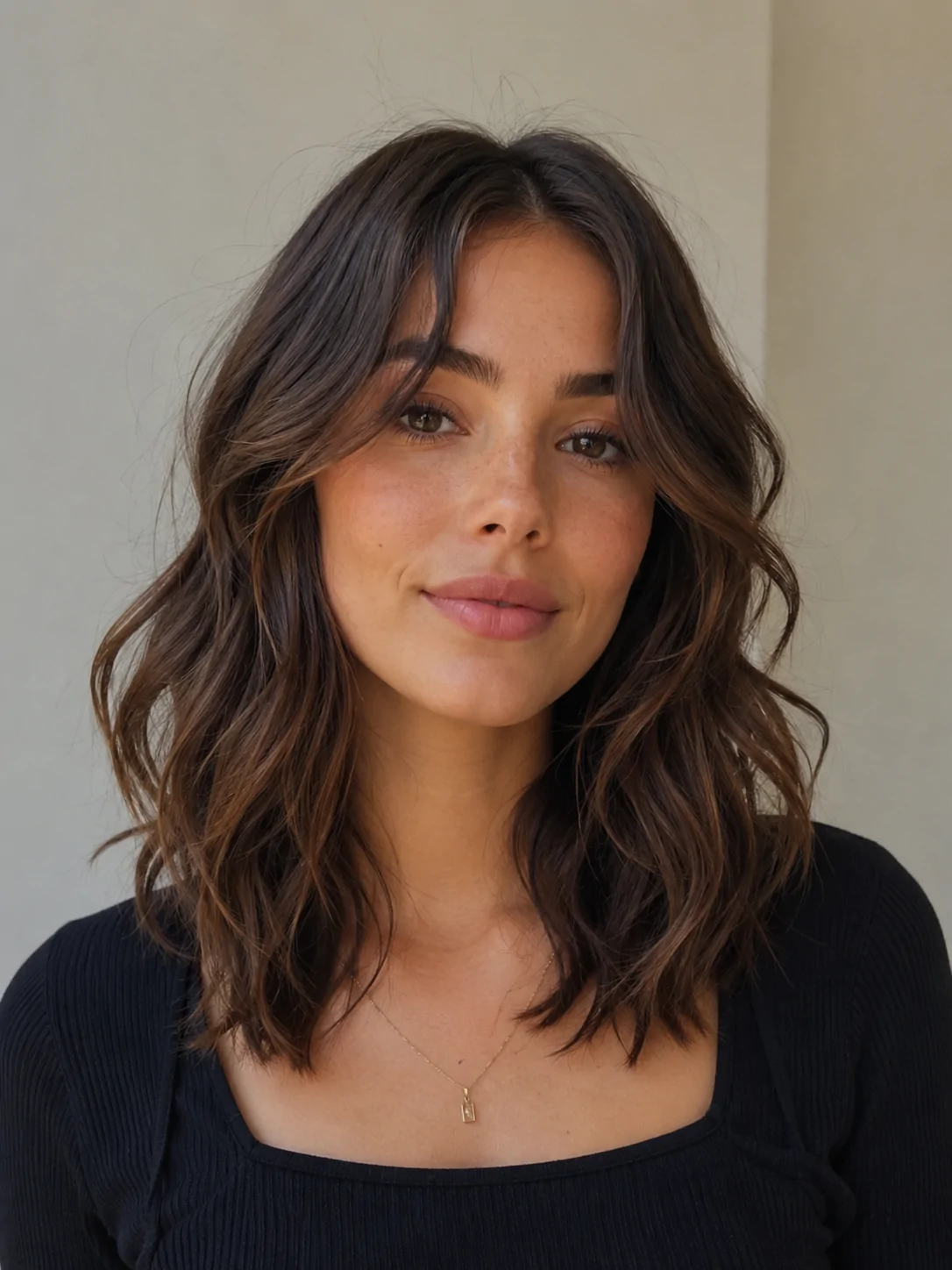Medium-length waves with natural texture