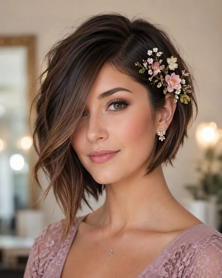 Messy faux hawk updo