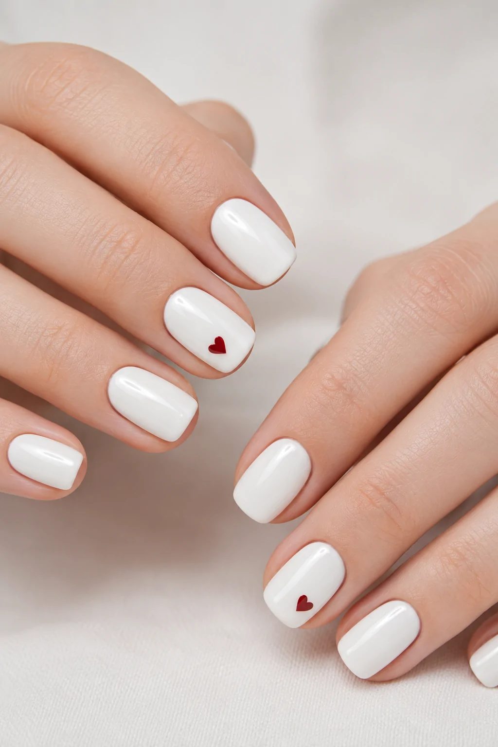 Minimalist Single Heart on White