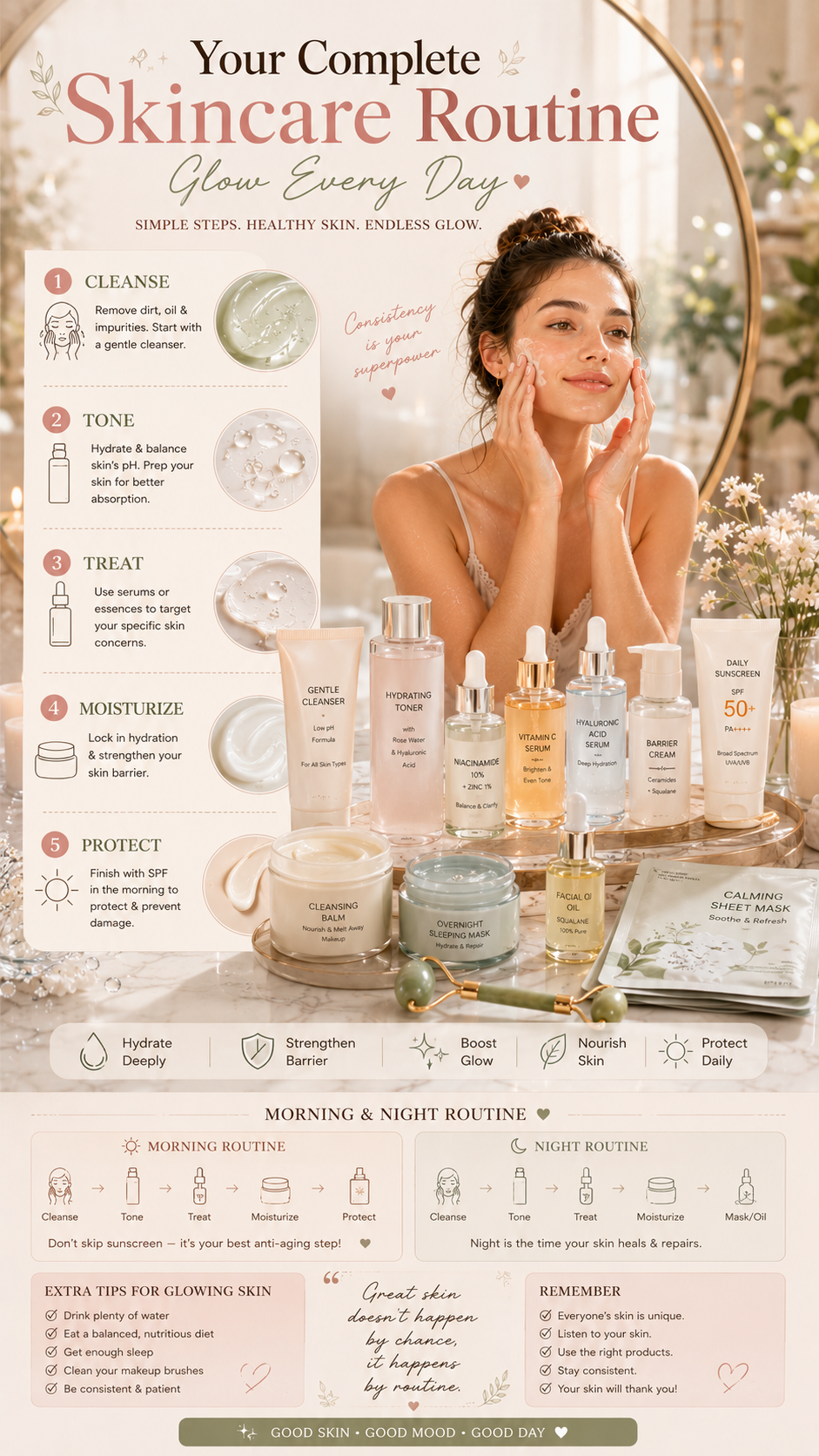 How to Create a Skincare Routine for Your Skin Type Step-by-Step Guide - Hairstyles | Nail ...