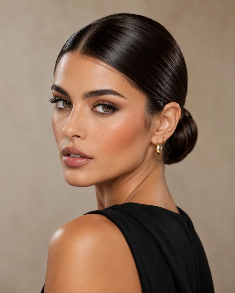 Sleek low bun