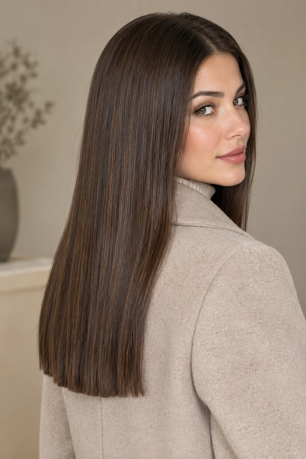 Sleek straight cut with blunt ends