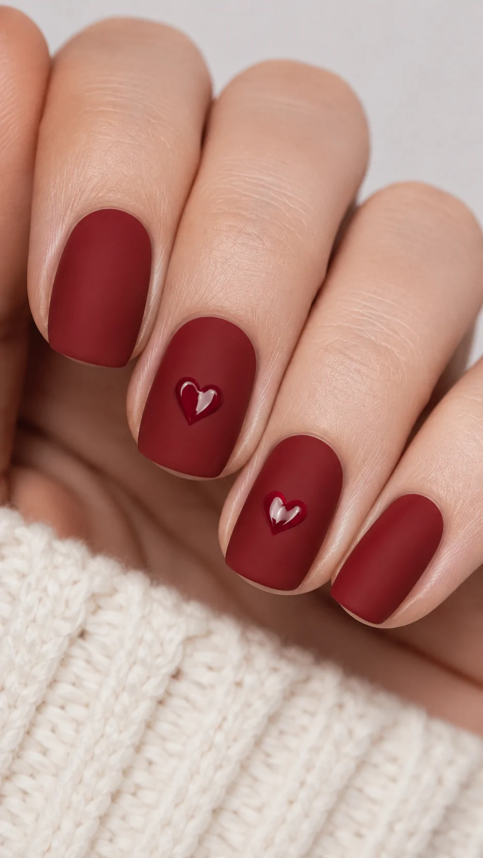 Soft Pink Base with Tiny Hearts