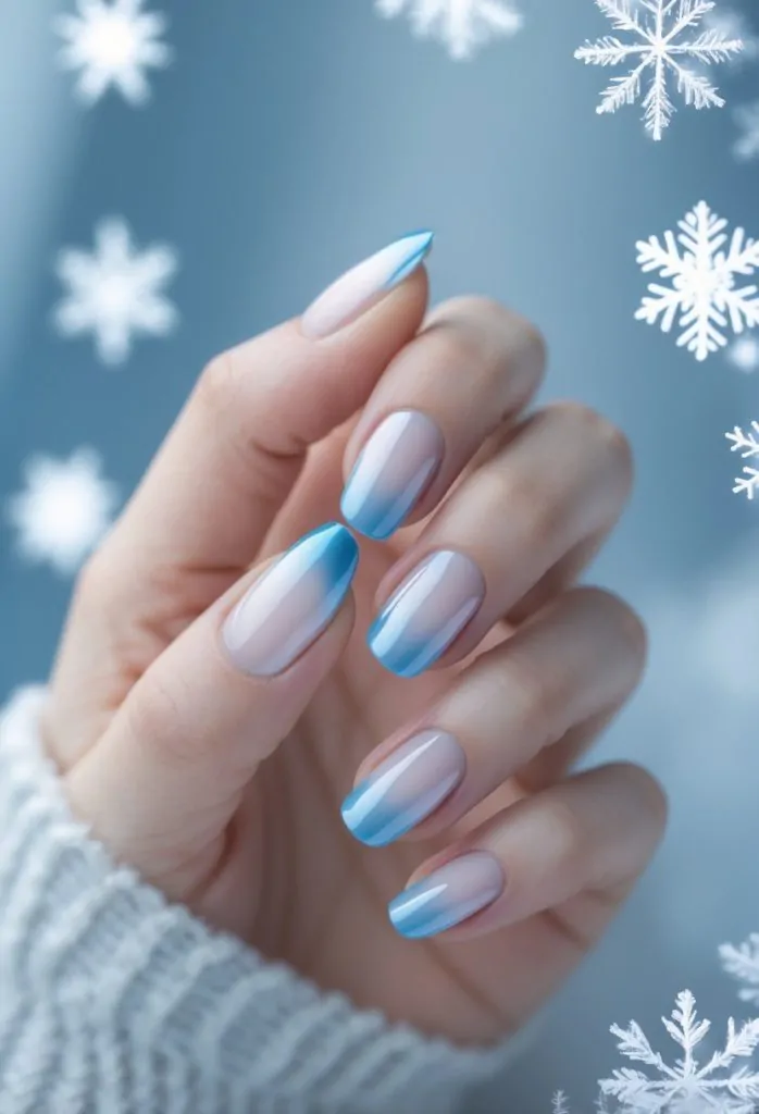 Subtle Blue French Fade