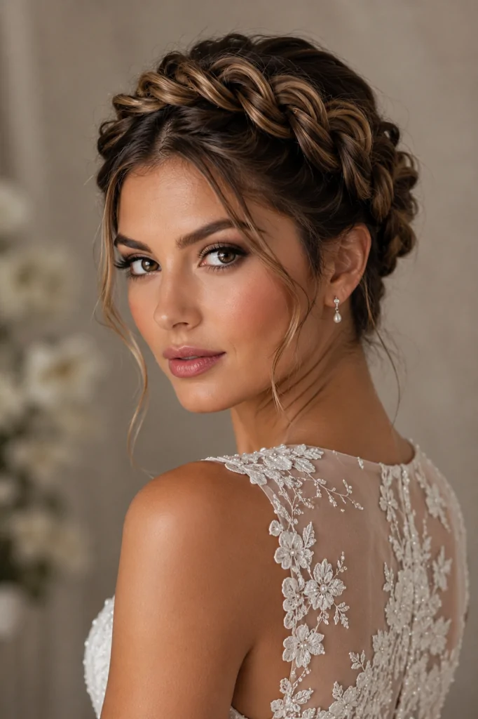 Twisted crown braid