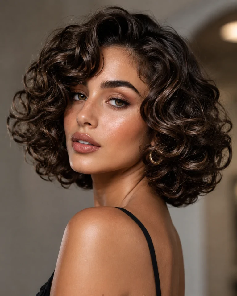 Voluminous curly bob