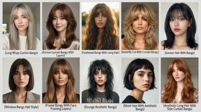 10 Aesthetic Hairstyles With Bangs Chic