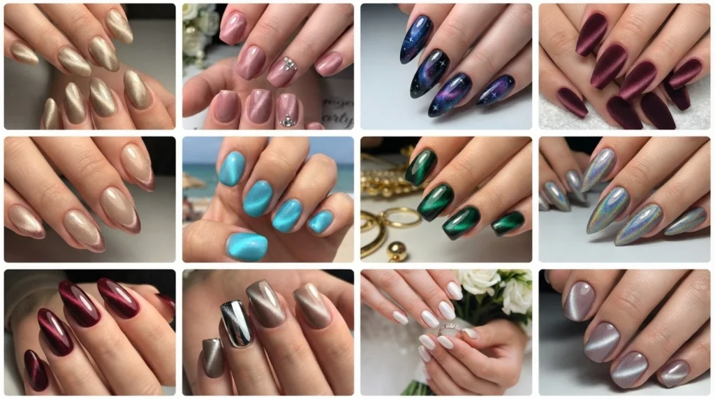 12 Magnetic Cat Eye Nail Designs