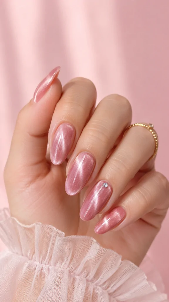 Almond Cat Eye Nails