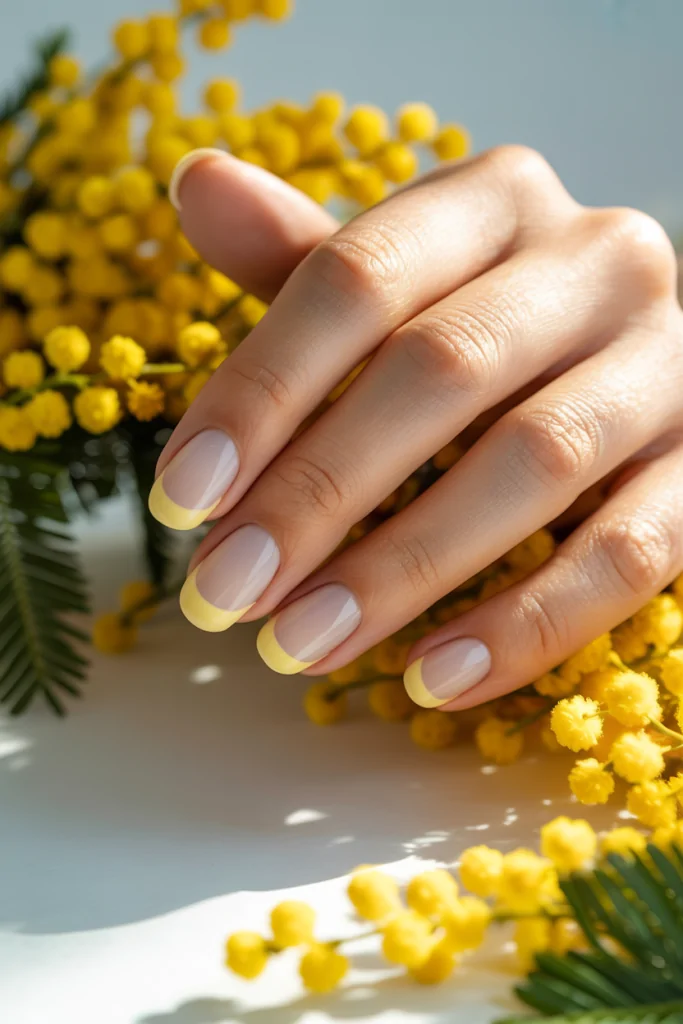 Butter Yellow French Tips