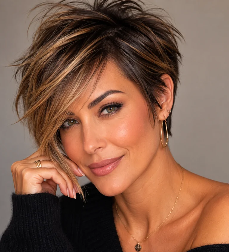 Choppy Layers for Medium Hair With Bangs