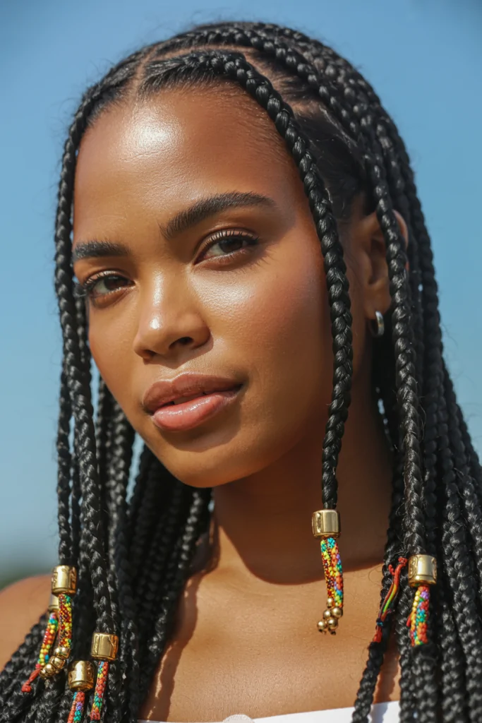 Cornrows With Beads