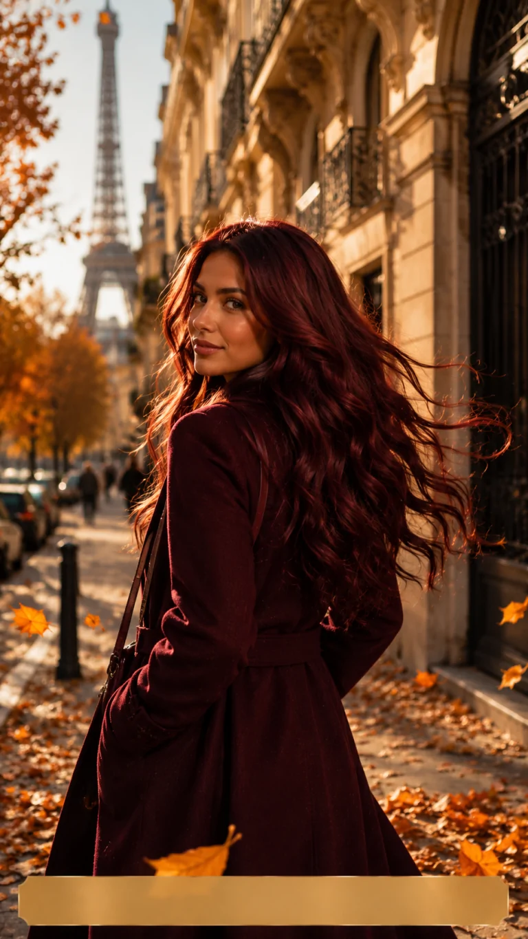 Deep burgundy tones