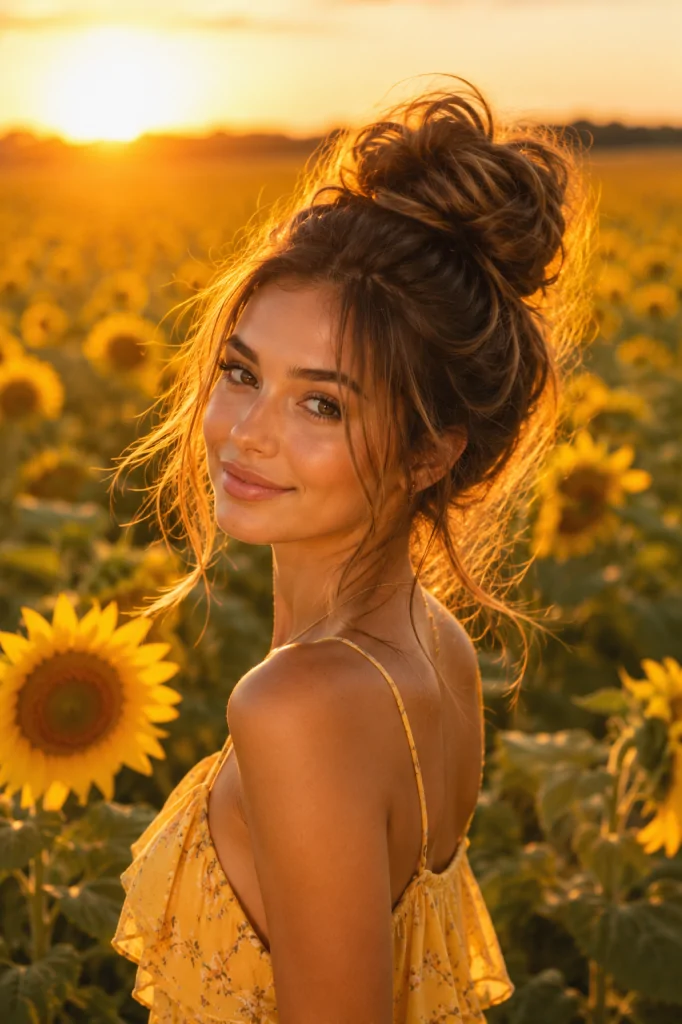 High Messy Bun