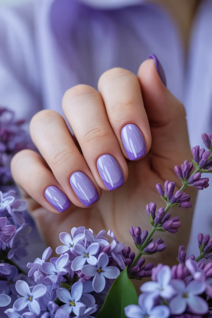 Lavender Spring French Manicure