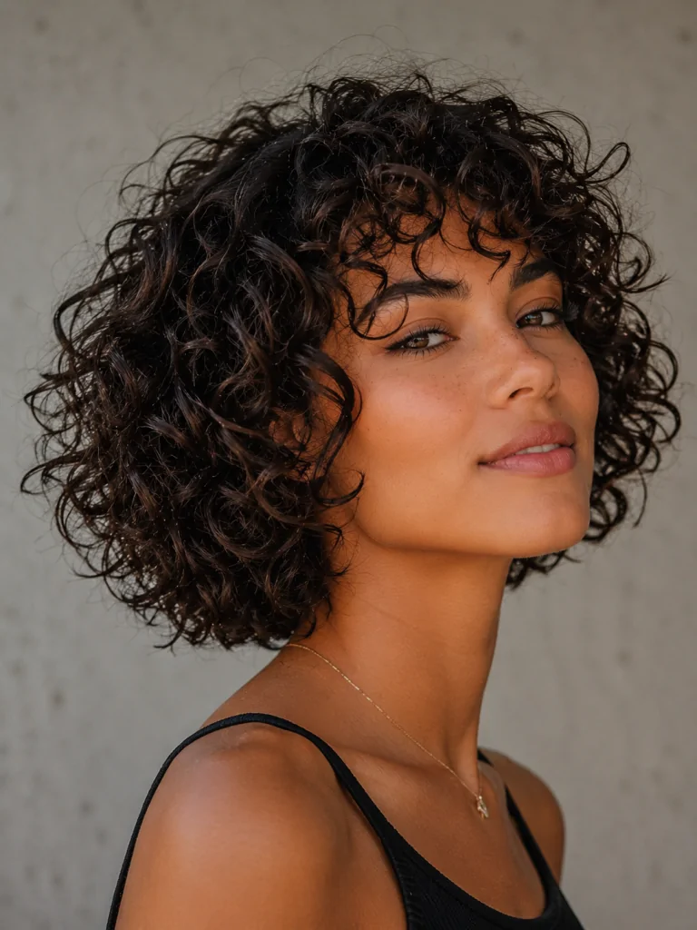 Layered Curly Crop