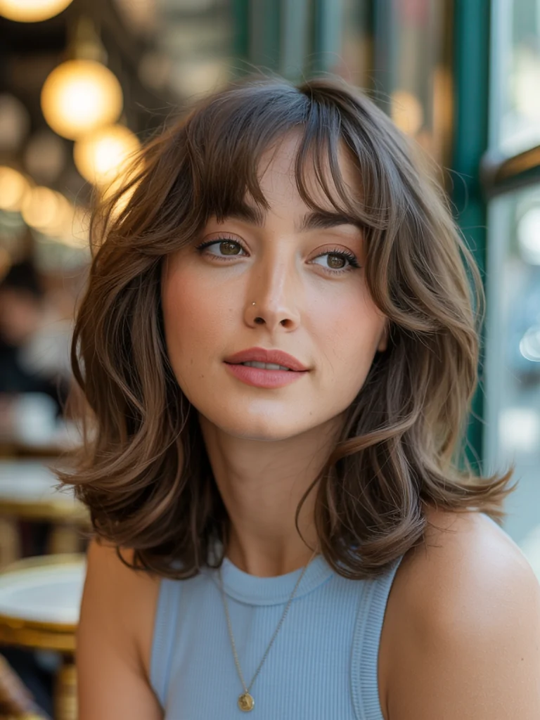 Medium Layered Cut With Soft Bangs
