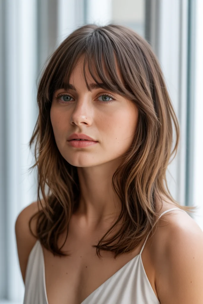 Medium Length Wavy Hairstyle