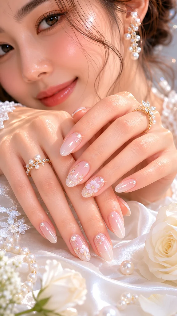 Milky White With Pearl Accents