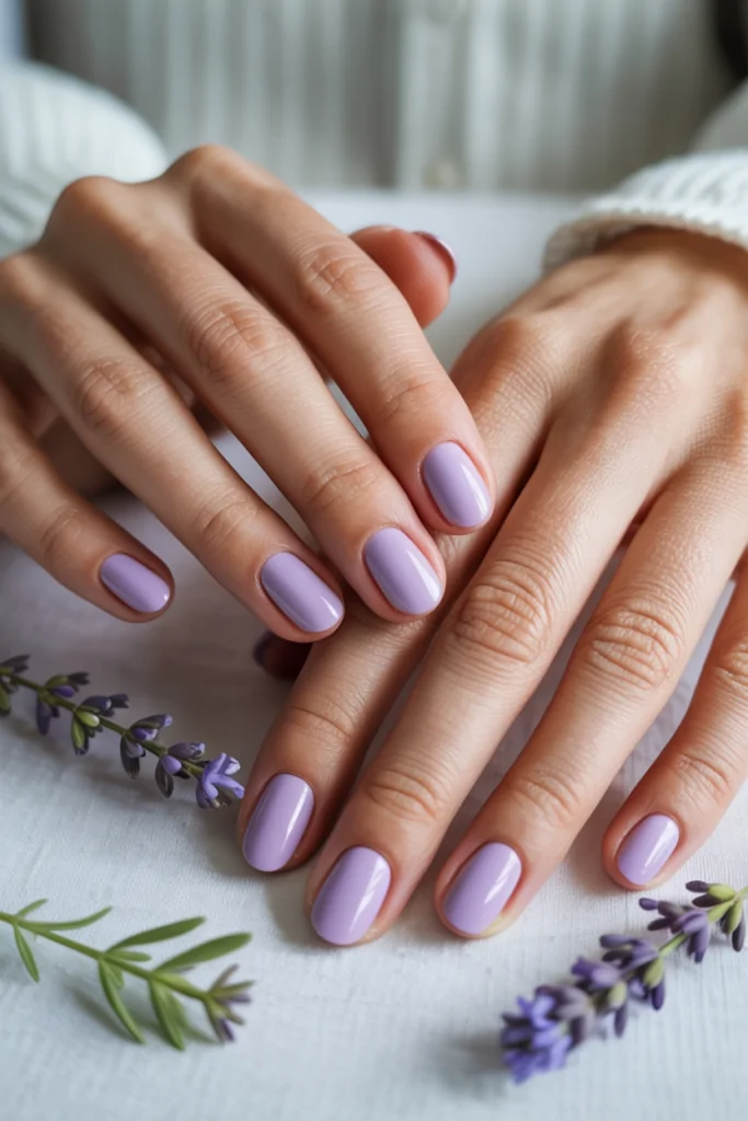 Pastel Lilac Manicure