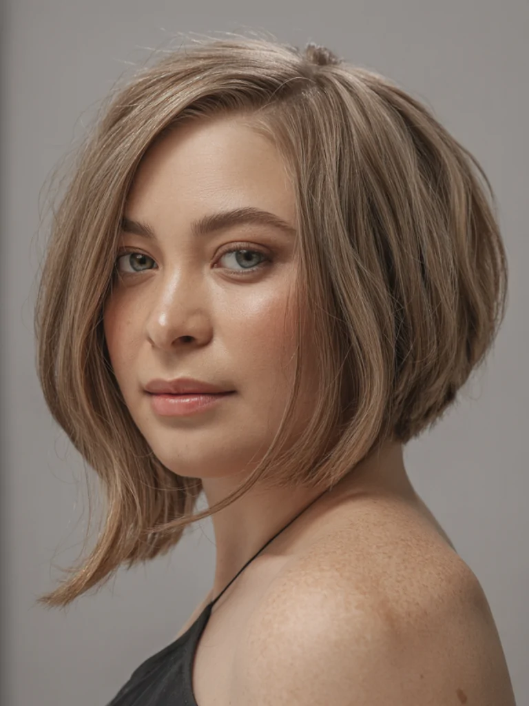 Round Face Flattering Bob