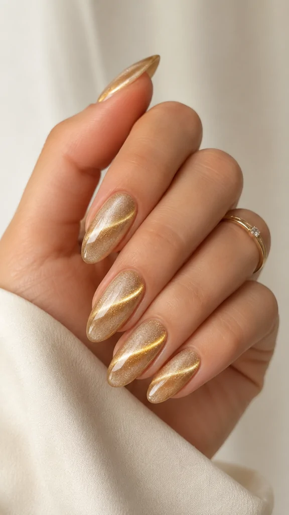 Short Cat Eye Nails