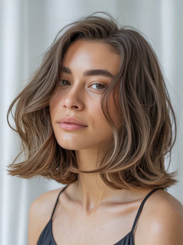 Shoulder Length Layered Cut