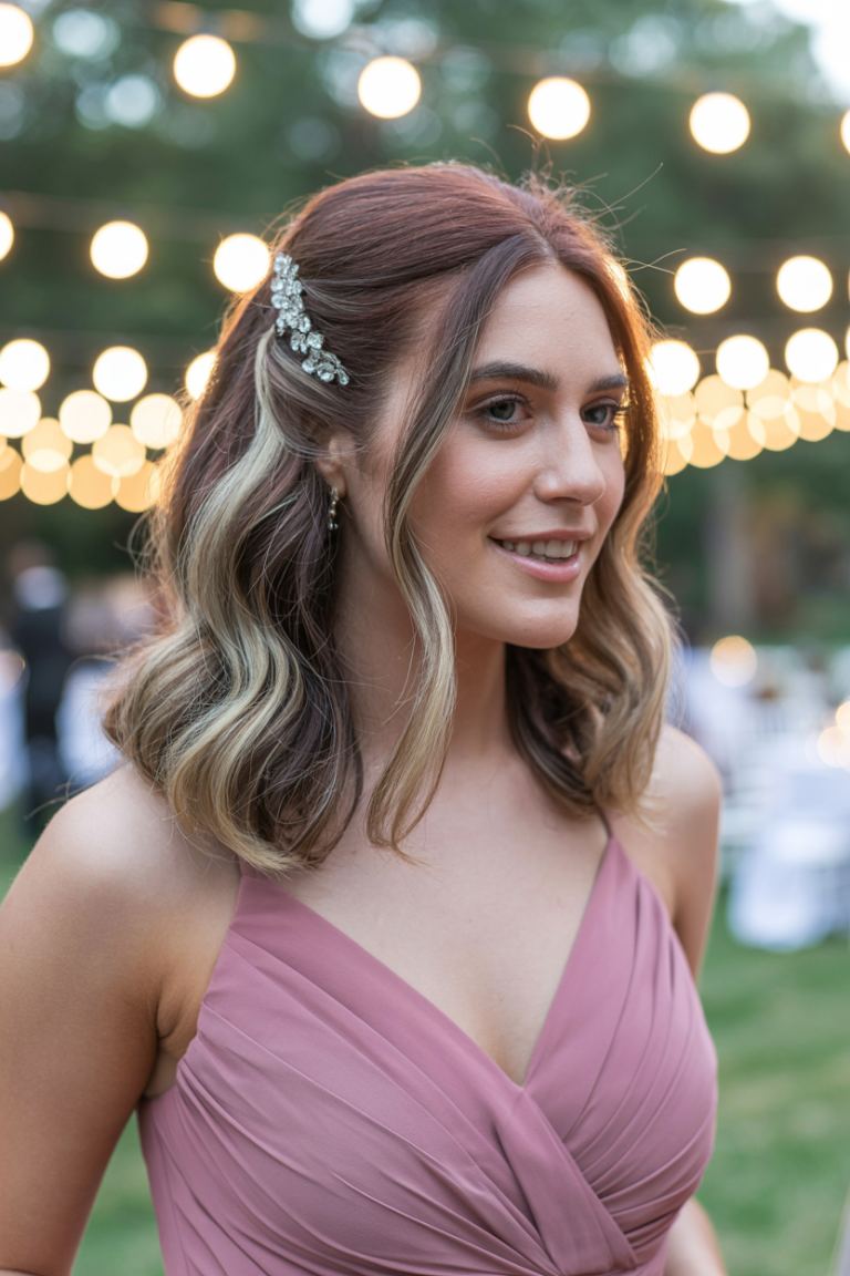 Medium Length Wedding Hairstyle