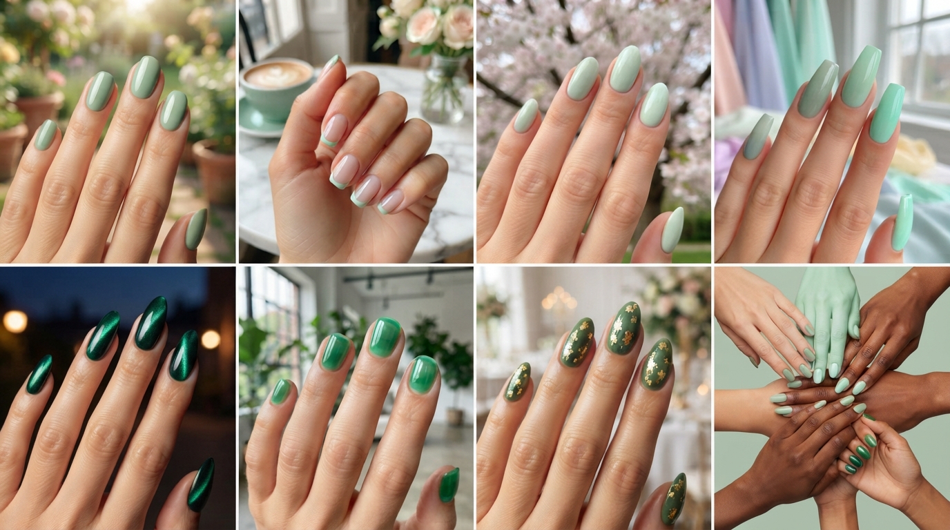 7 Green Spring Nails Ideas 2026