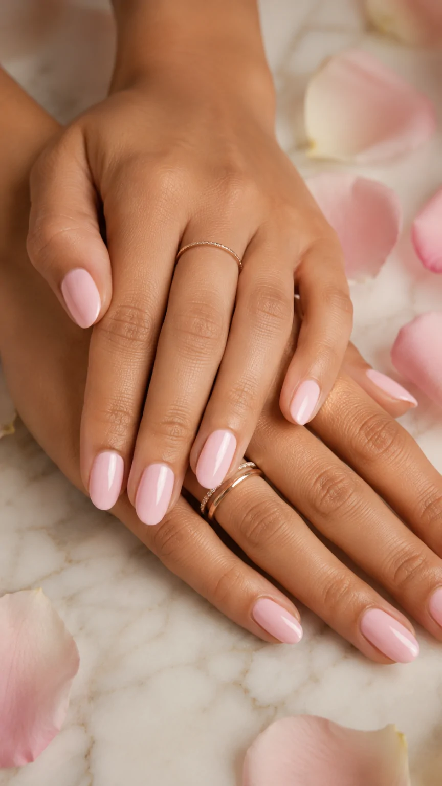 Baby Pink Minimalist Manicure