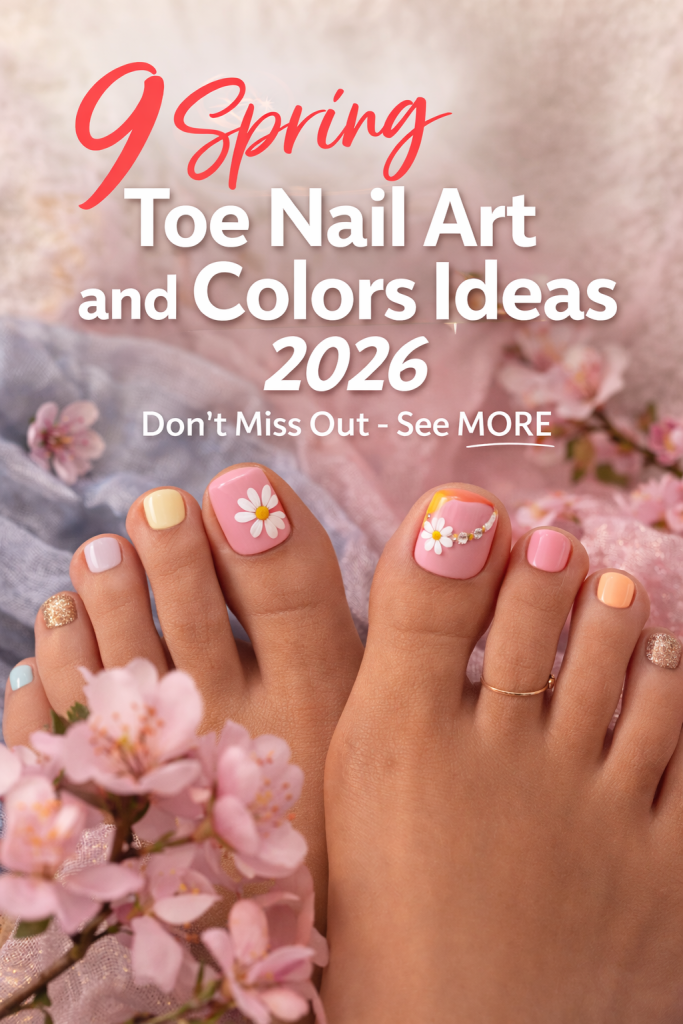 9 Spring Toe Nail Art and Colors Ideas