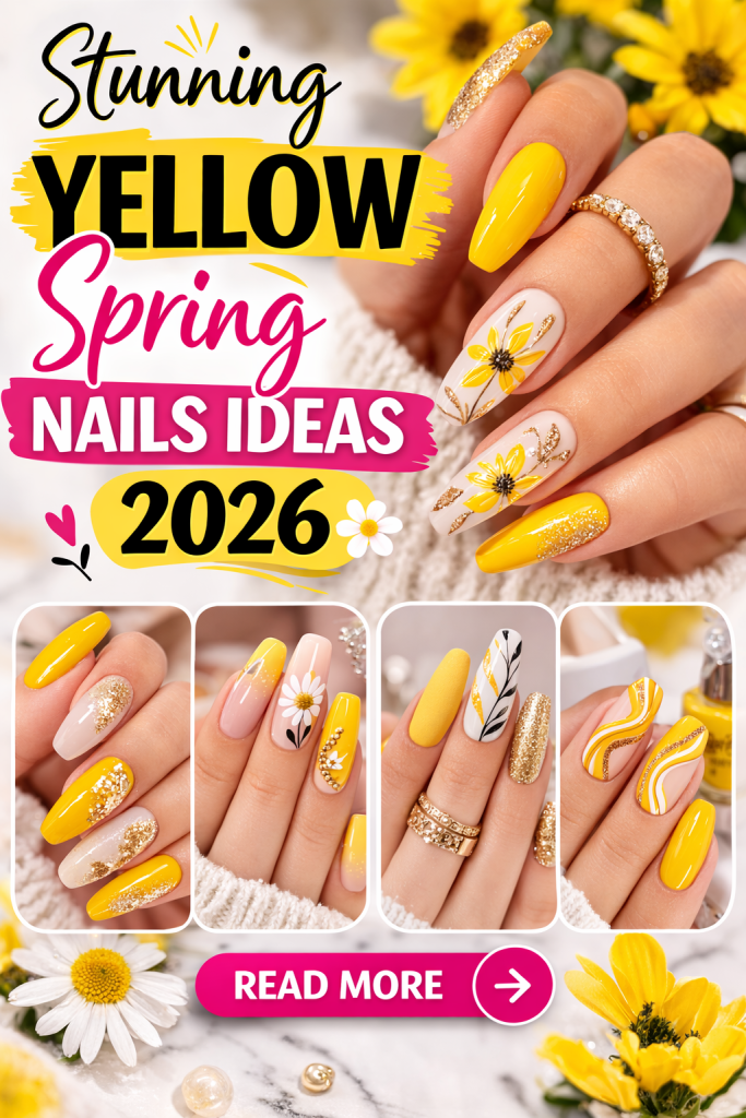 Stunning Yellow Spring Nails Ideas
