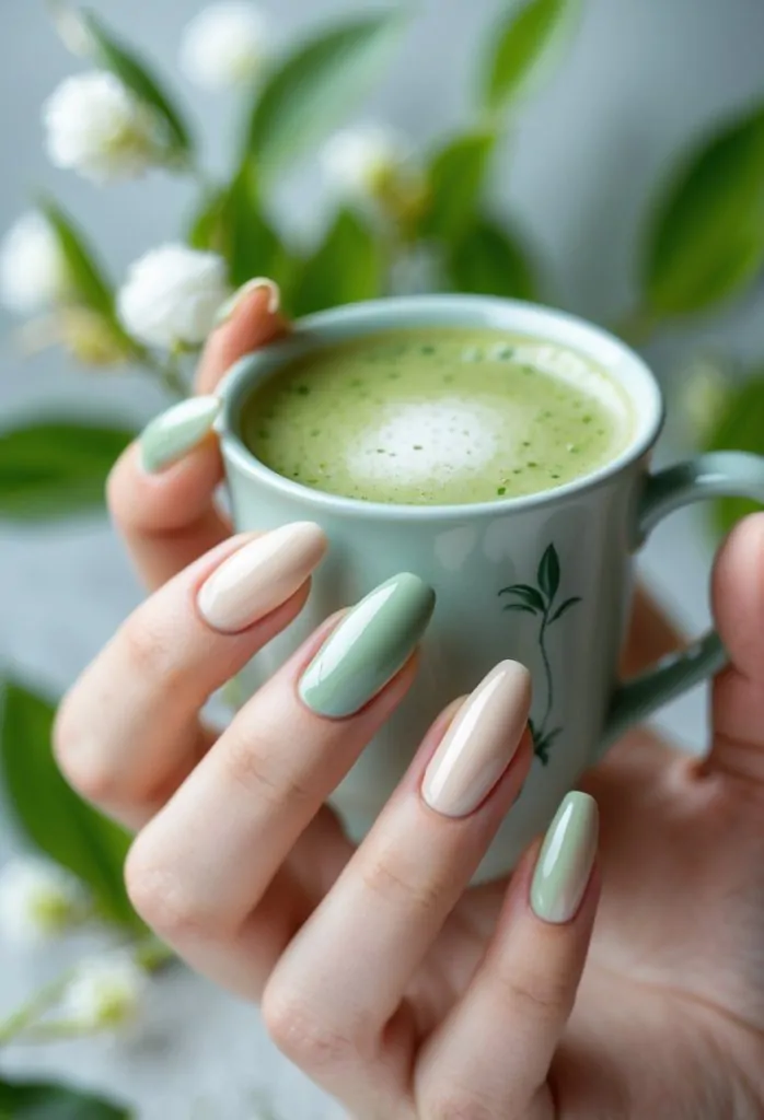 Jelly Green Translucent Manicure