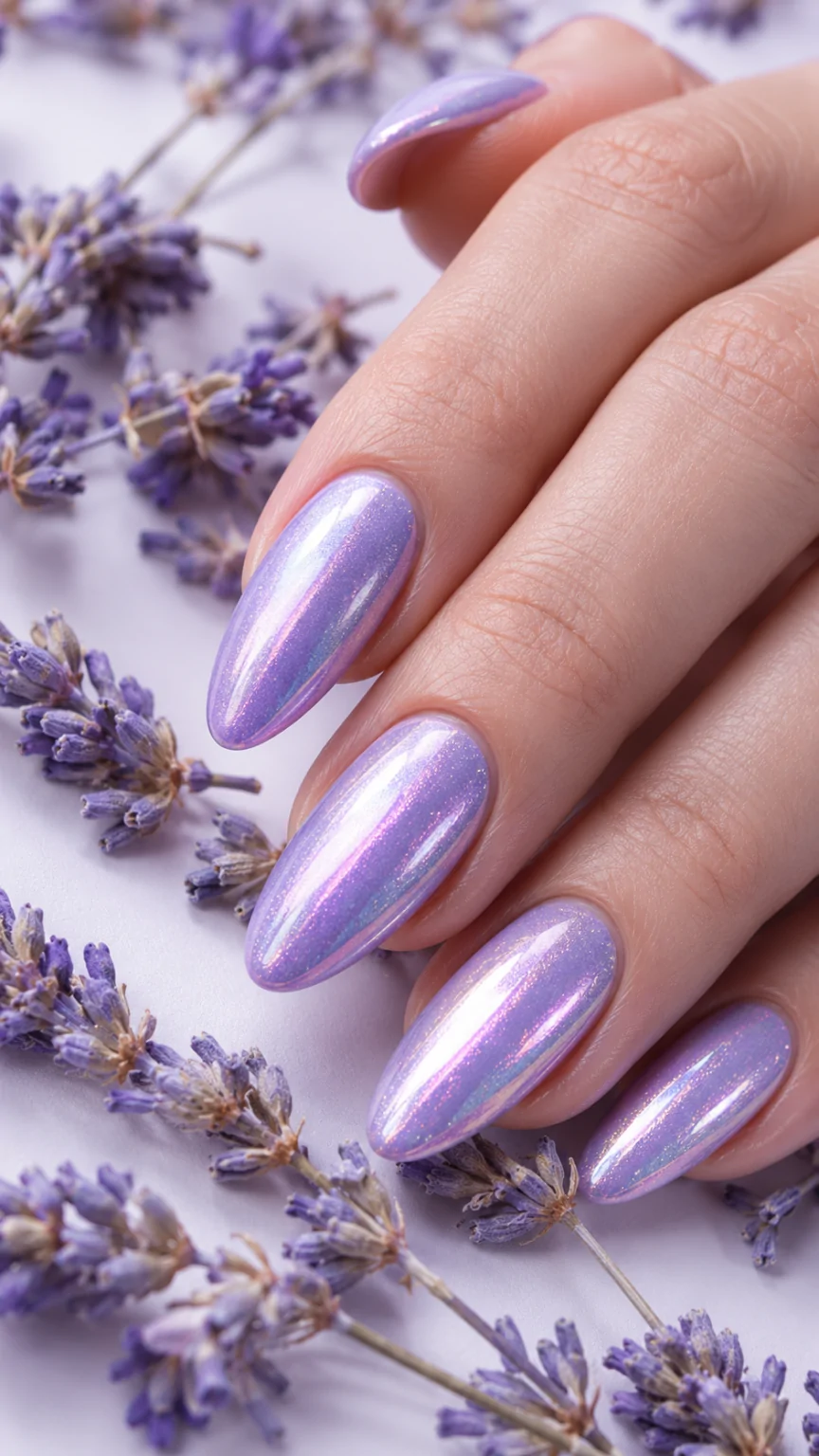 Lavender Almond Glazed Manicure