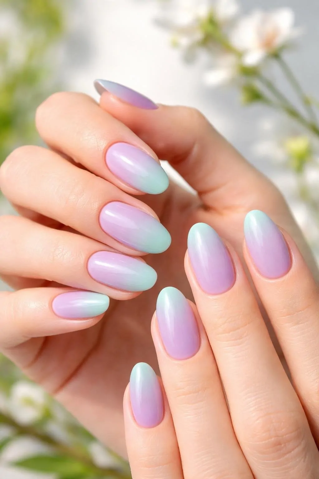 Lavender to Baby Blue Ombre