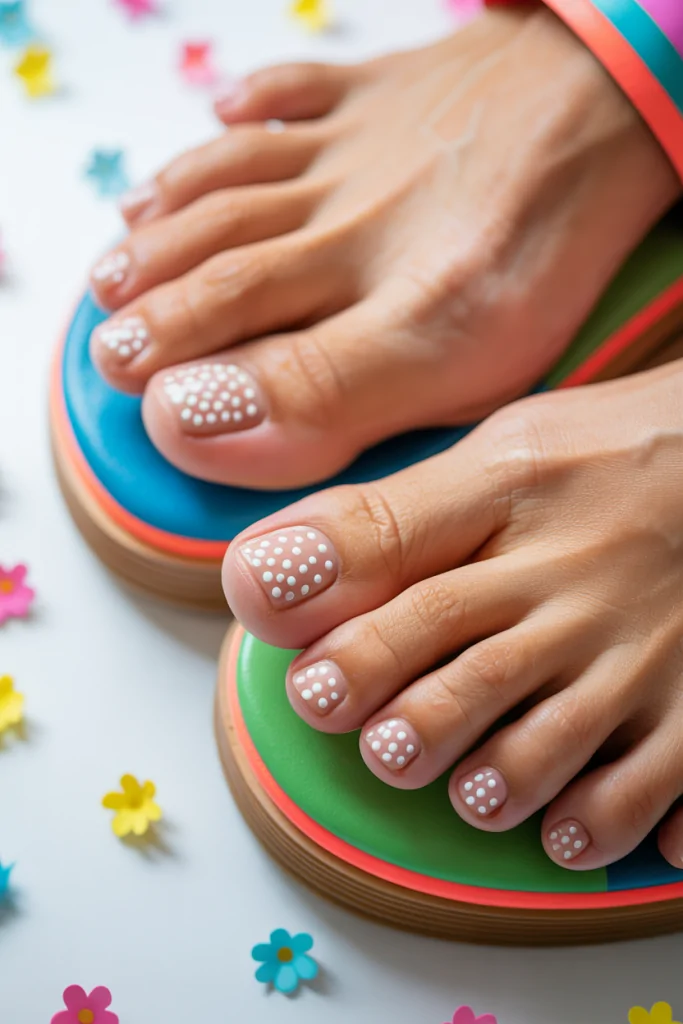 Micro Polka Dot Toe Art