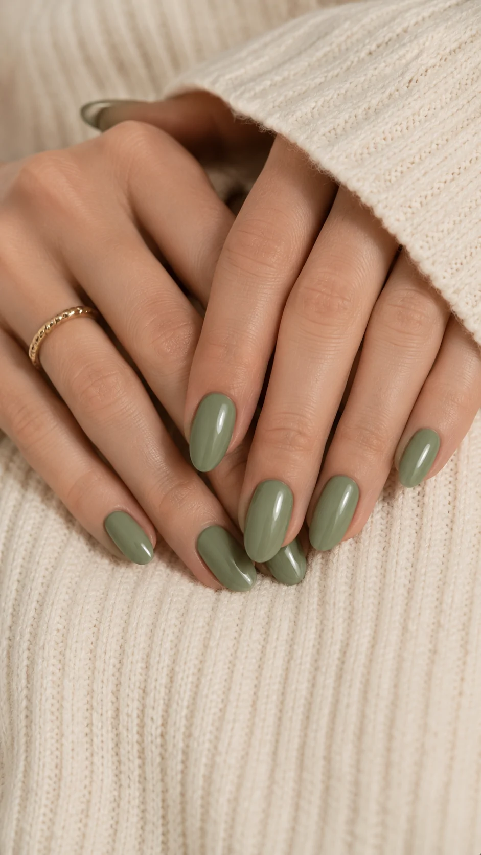 Pistachio Green Almond Nails